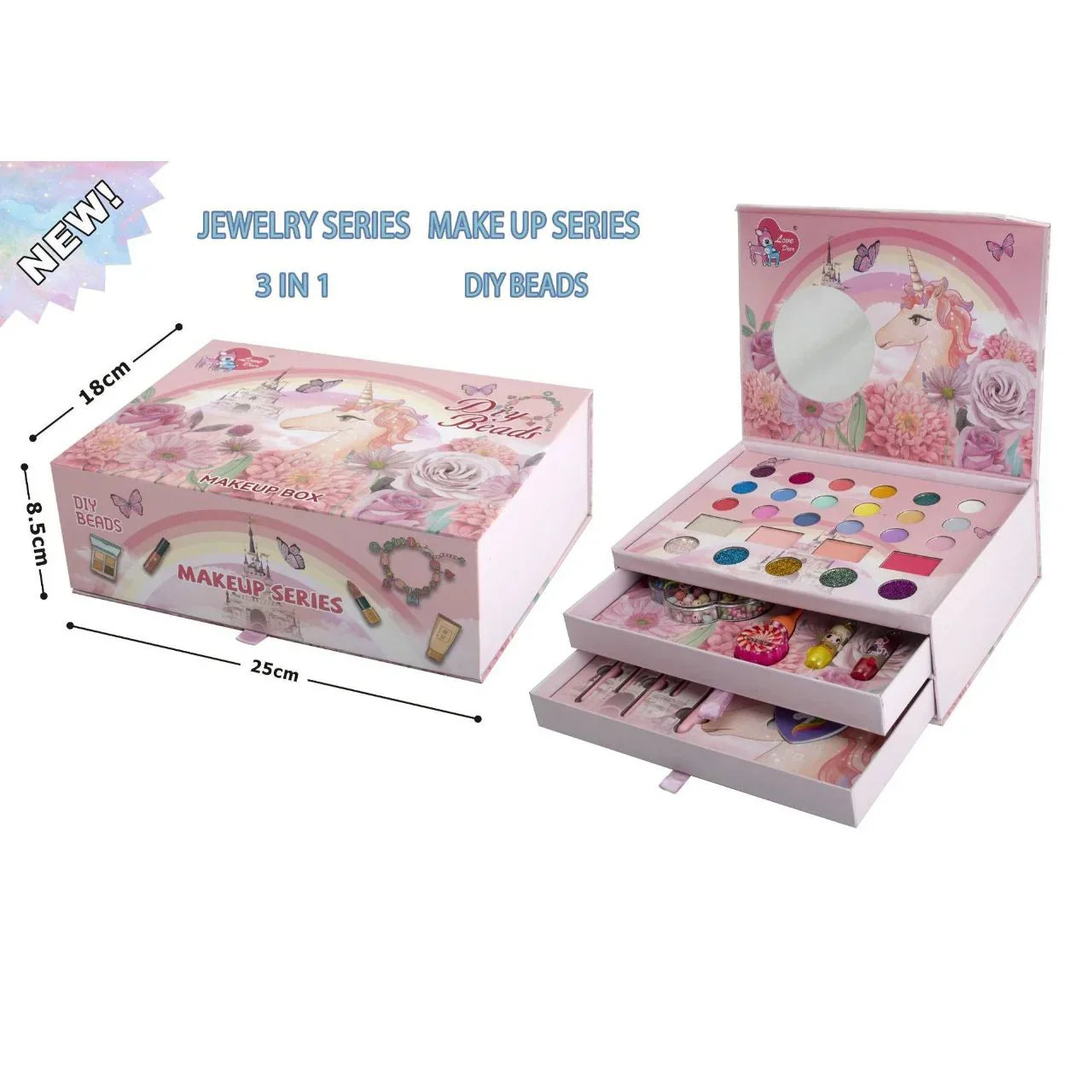 Complete Makeup Layers Cosmetics Box