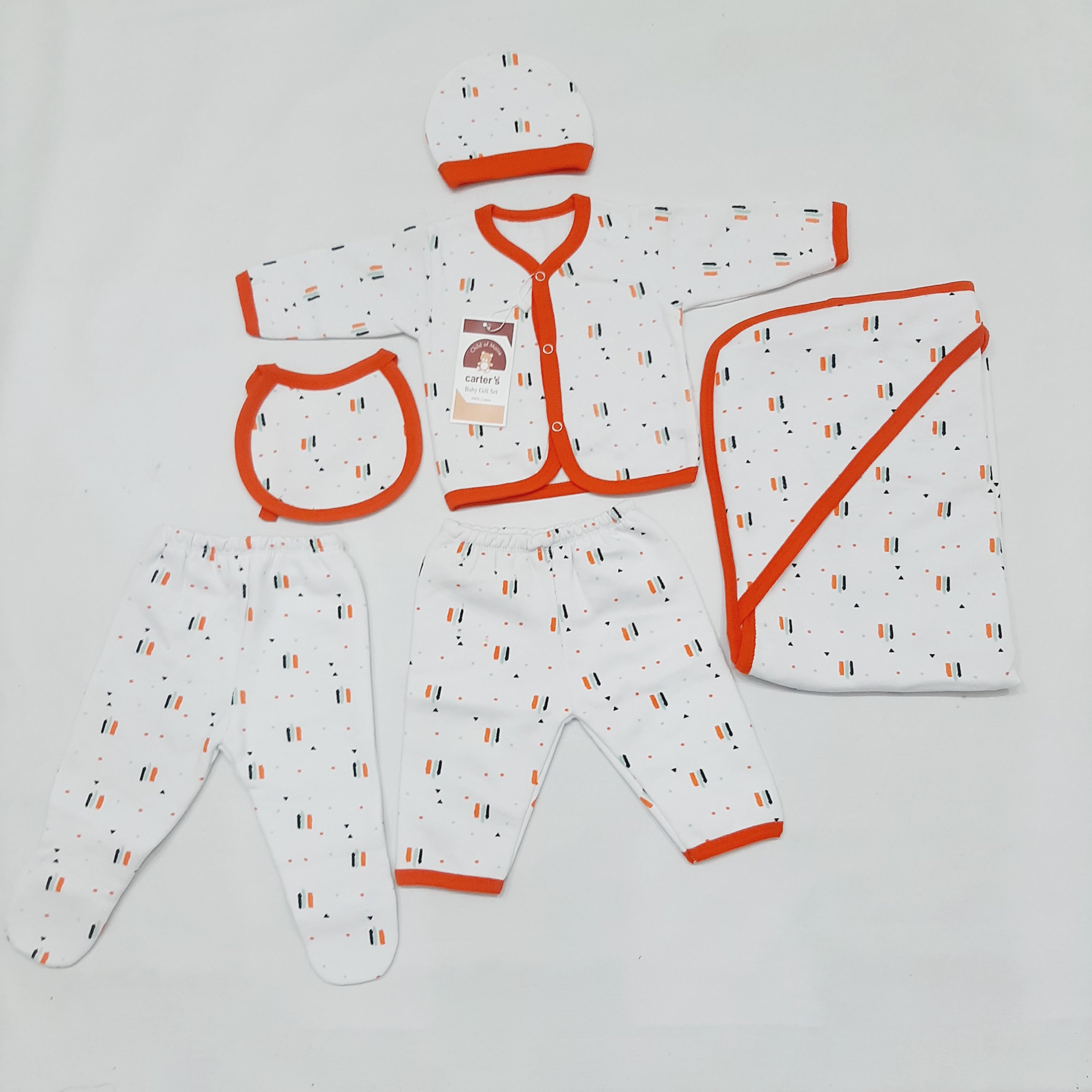 6 PIECES BABY SUIT FOR WINTER dotted